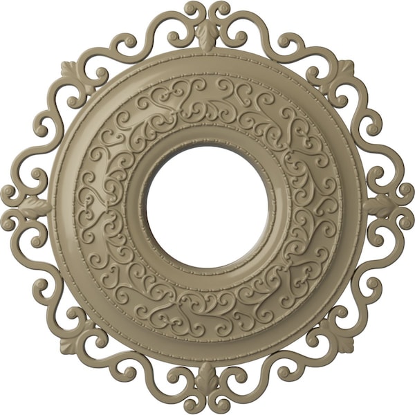 Ekena Millwork Orrington Ceiling Medallion (Fits Canopies up to 6 1/4"), 22"OD x 6 1/4"ID x 1 3/4"P, Gobi Desert CM22ORGDF - main